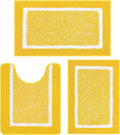 Plush Bathroom Rugs 3 Piece Shower Rug Set - Soft, Absorbent, Non Slip