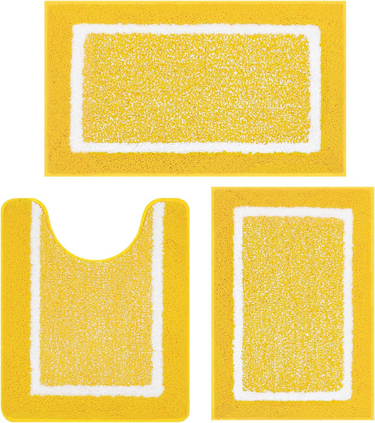 Pauwer Bathroom Sets - Plush Non Slip Shower Rugs for Comfort