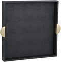 Elegant Faux Leather Decorative Serving Tray for Home Use