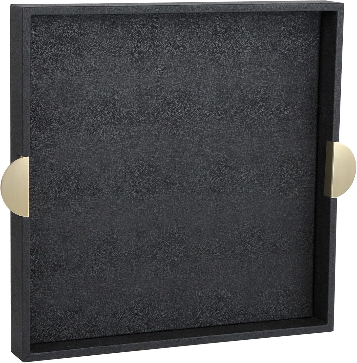 Elegant Faux Leather Decorative Serving Tray for Home Use