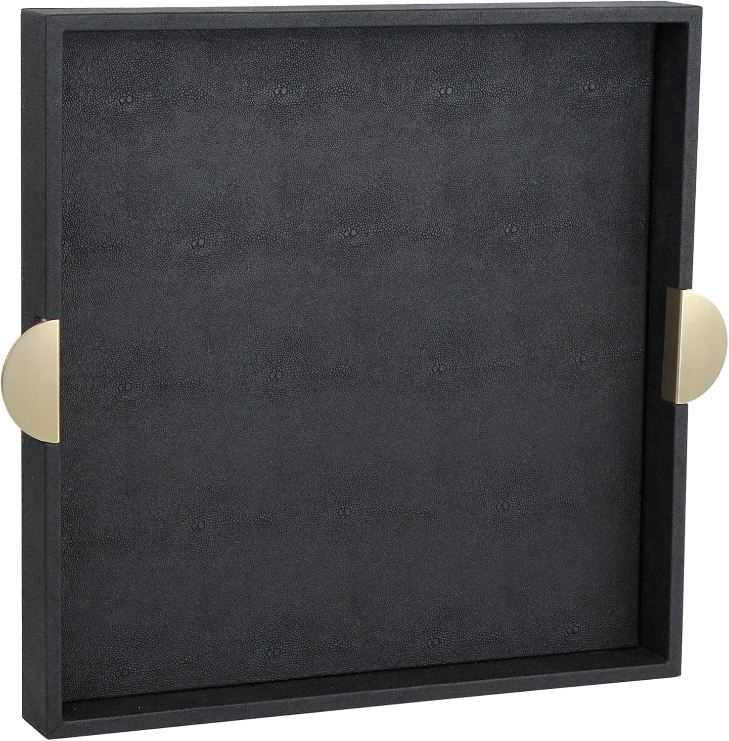 Elegant Faux Leather Decorative Serving Tray for Home Use