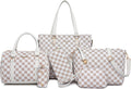 Designer Purses and Handbags 6pc Set - Versatile Beige Tote & Satchel