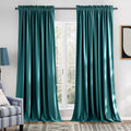 NICETOWN Teal Curtains for Living Room - Velvet Light Dimming Panels