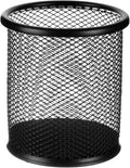 Mesh Pen Holder Pencil Cup - Compact Metal Desk Organizer