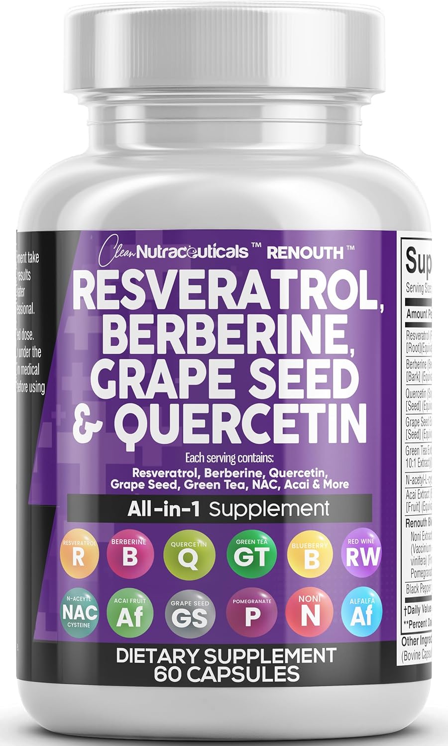 Advanced Resveratrol Supplement with Berberine and Quercetin