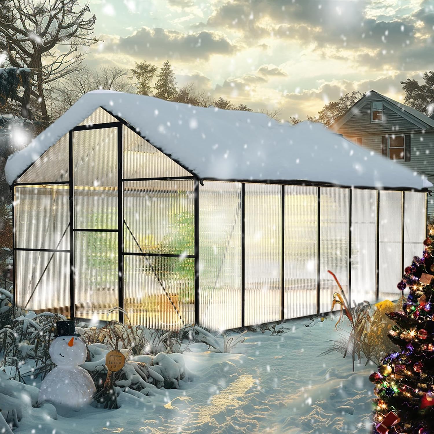 814FT Green Houses for Outside - Heavy Duty Greenhouse Kit