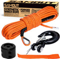 Synthetic Winch Rope Kit 1/4in x 50ft - Lightweight 9500LBS Break