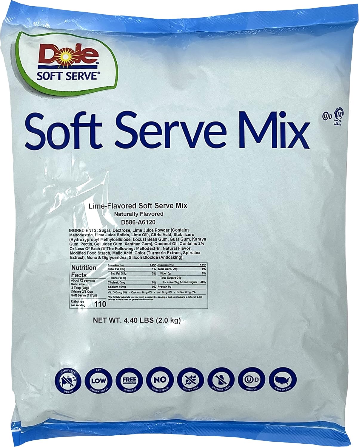 Dole Soft Serve Mix - Lime for Delicious Frozen Treats