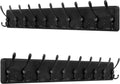 Rustic Large Wall Mounted Coat Rack 38.6in - Farmhouse 10-Hook Rack