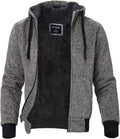 Warm Sherpa Lined Flannel Hoodies for Men in Heavy Fleece Style