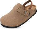 Kids Suede Clogs Toddler Cork Footbed Sandals - Comfortable Slip On