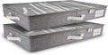 Under Bed Storage Containers 2pc Low Profile - Slim Organizer Pack