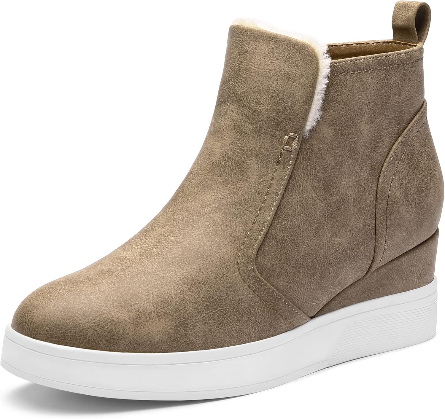 DREAM PAIRS Womens Slip on High Top Wedge Sneakers for Style