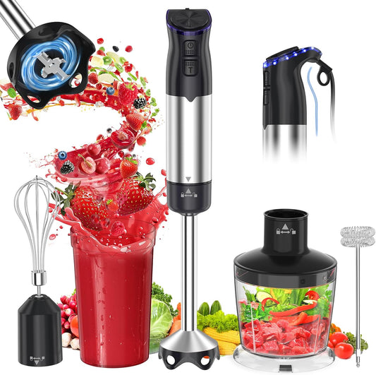 TULLRAS 1200W Handheld Blender - 20-Speed for Versatile Kitchen Creations!