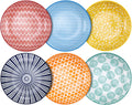 Porcelain Salad Pasta Bowls Set of 6 - Vibrant Stackable Serving Bowls