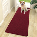 Dog Door Mat 70x24 Burgundy Chenille Mud Mat - Soft Absorbent
