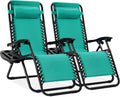 Adjustable Steel Mesh Zero Gravity Lounge Chair Set of 2 - Mint