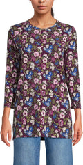 Women's Supima Cotton 3/4 Sleeve Crewneck Tunic - Breathable Comfort