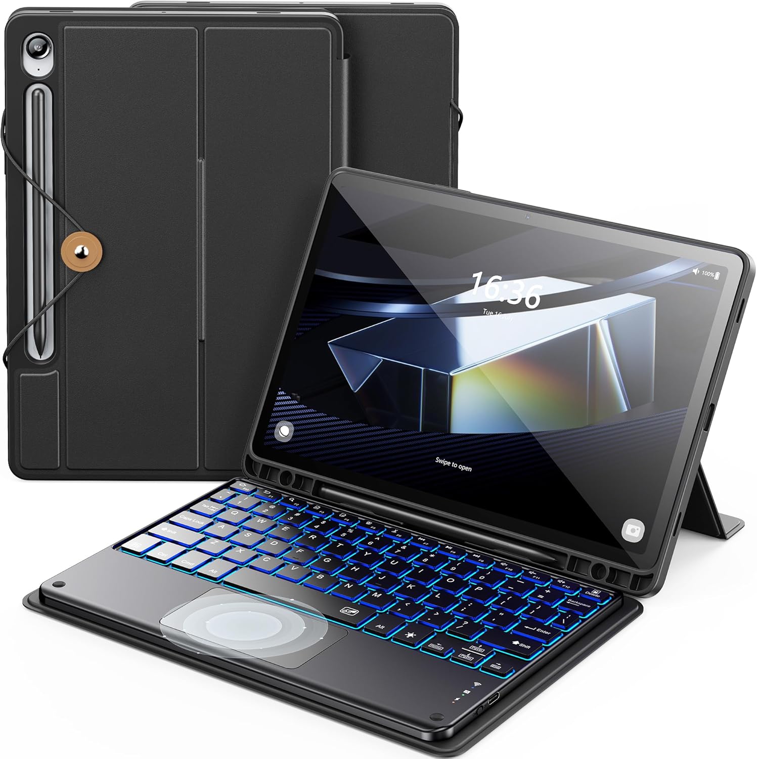 INFILAND Keyboard Case for Galaxy Tab S10 Lite with Backlight