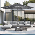 HOMSHADE 9ft Outdoor Patio Umbrella - Fade Resistant UPF50