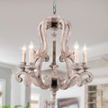 Farmhouse Weathered Wood Chandelier for Elegant Home Lighting