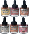 Pearlescent Acrylic Inks Bottle Set of 6 - Metallic Liquid Drawing