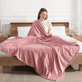Pink Heated Blanket Full Size Electric Blanket with 5 Heat Levels