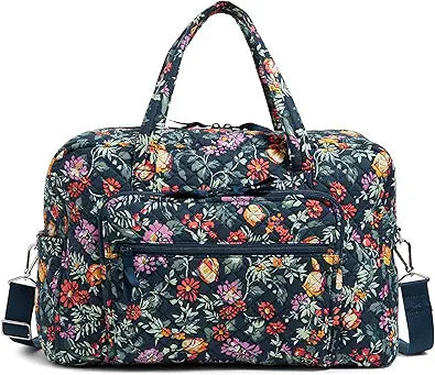 Vera Bradley Women's Cotton Weekender Travel Bag for Stylish Travel