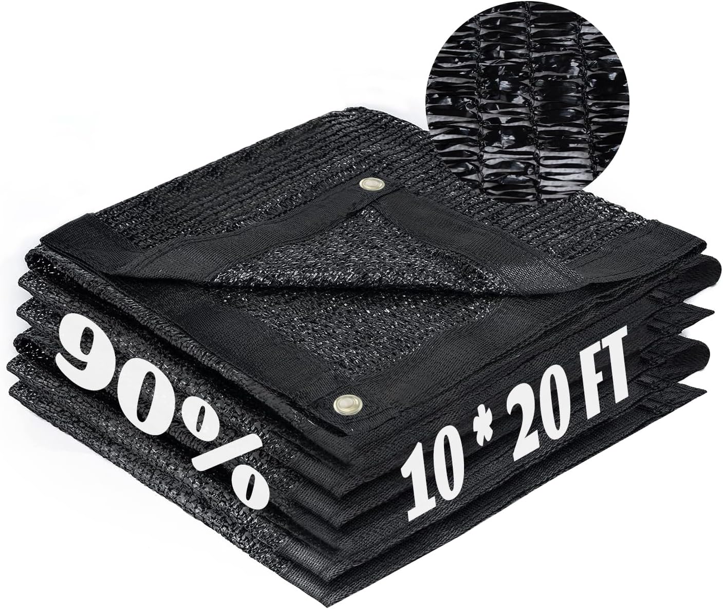 LOVE STORY 10x20FT Black Garden Shade Cloth for Outdoor Use