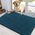 Dog Door Mat 36x24 Atlantic Blue - Soft Chenille Mud Mat