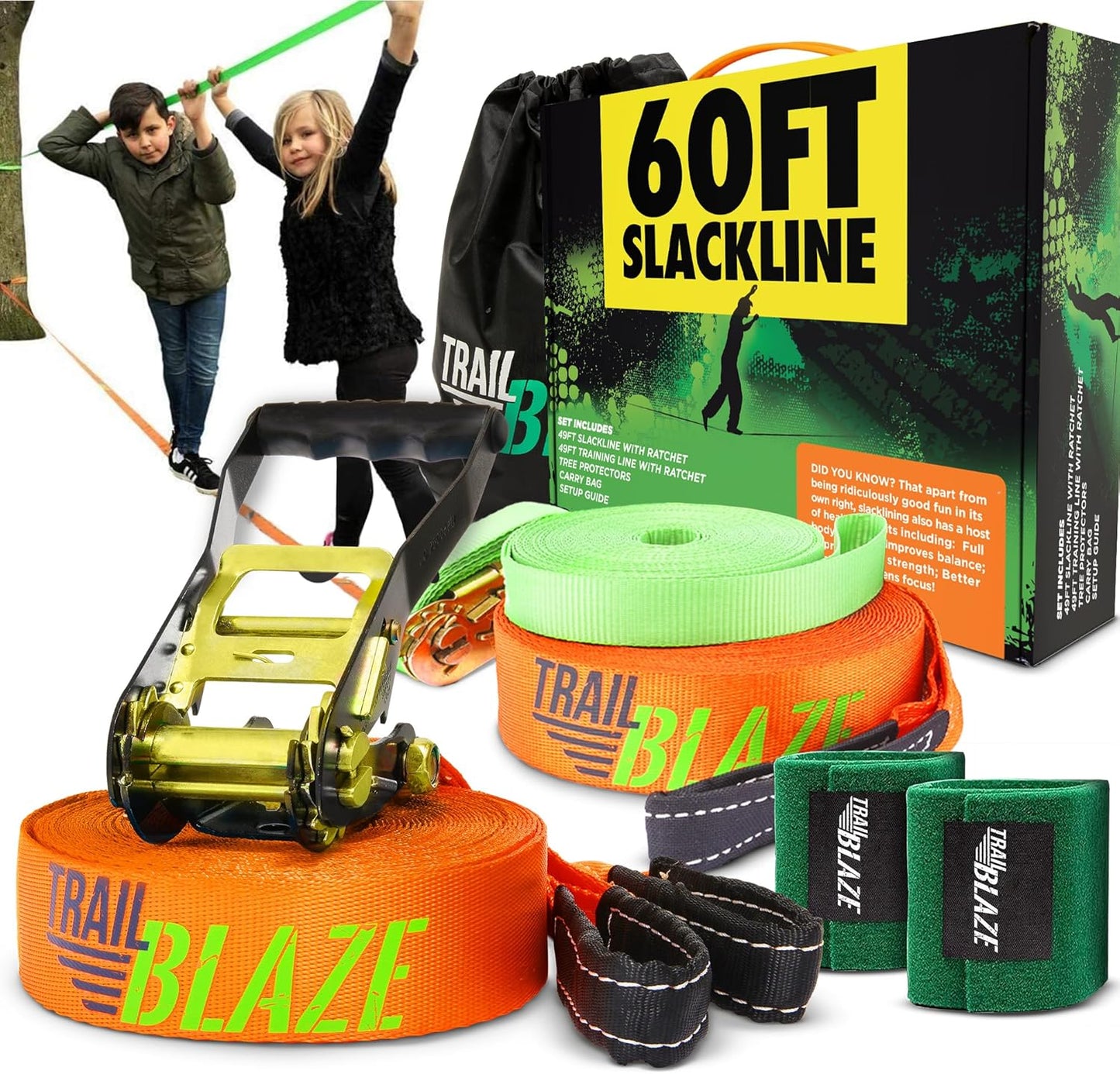 Trailblaze Slackline Kit - Ultimate Backyard Fun for All Ages