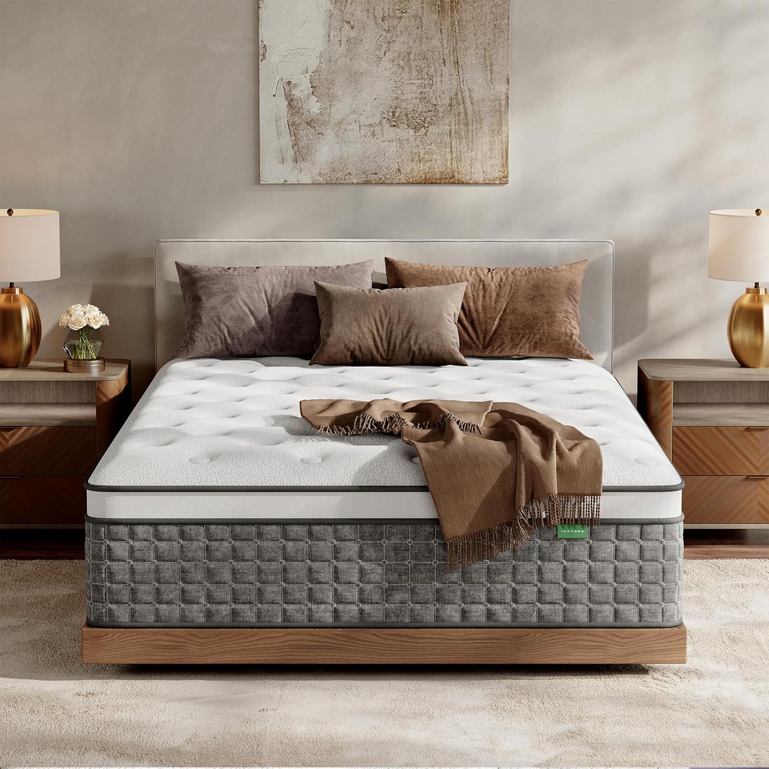 Full Mattress with Pocket Springs for Silent Sleep and Comfort