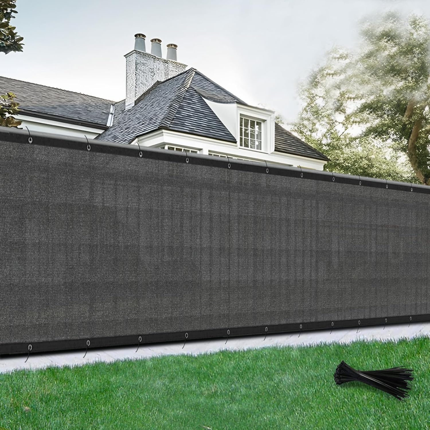 SUNLAX Privacy Fence Screen 6ft x 36ft Heavy Duty Mesh Cover