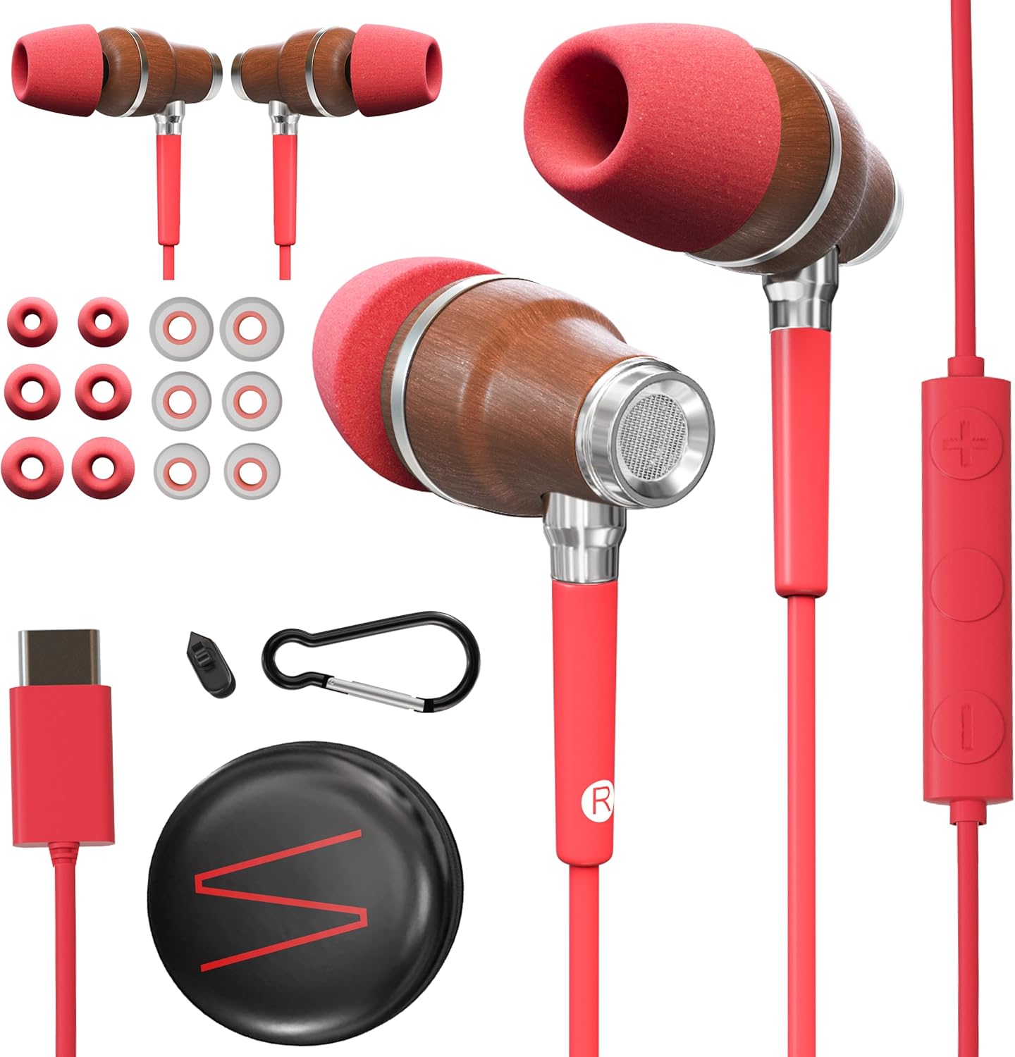 Symphonized Premium Wooden iPhone Earphones with Deep Bass Sound
