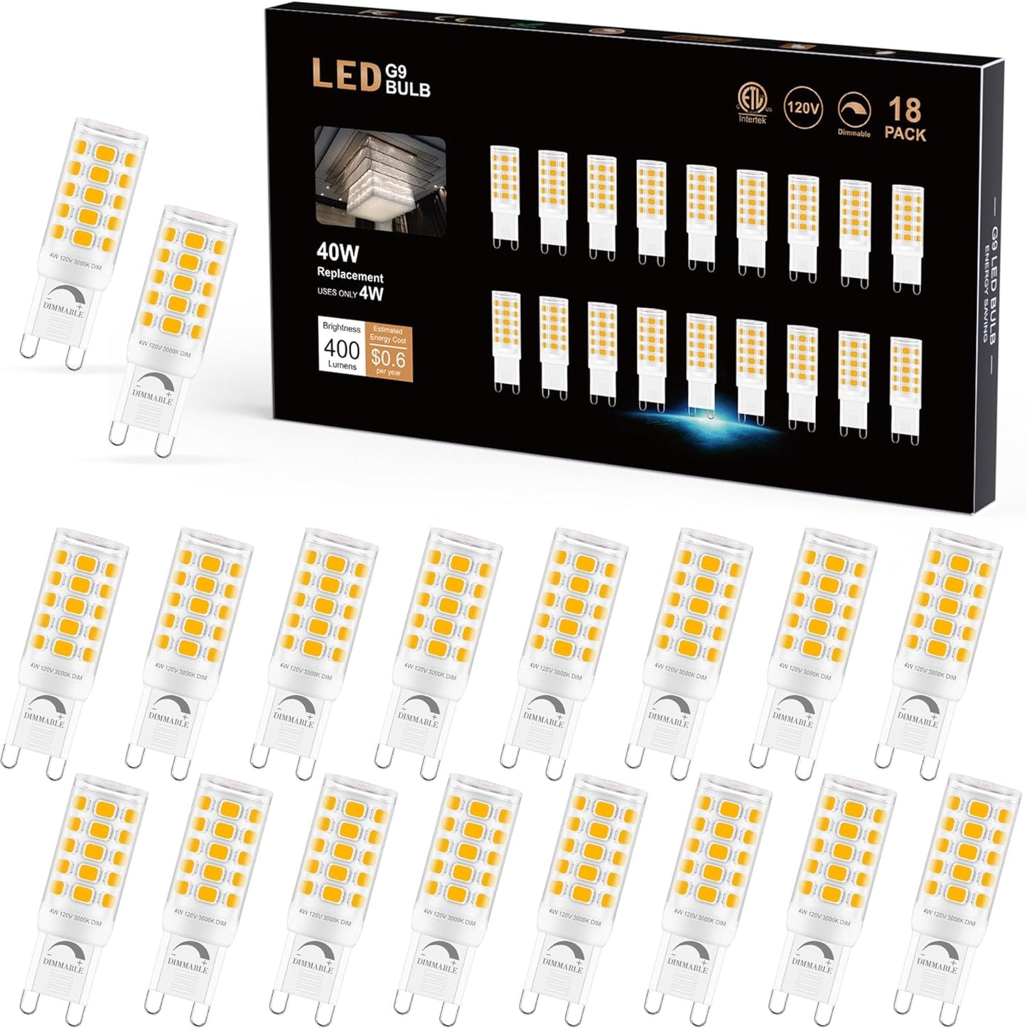 G9 LED Bulb Dimmable 40W Equivalent for Bright Lighting Needs