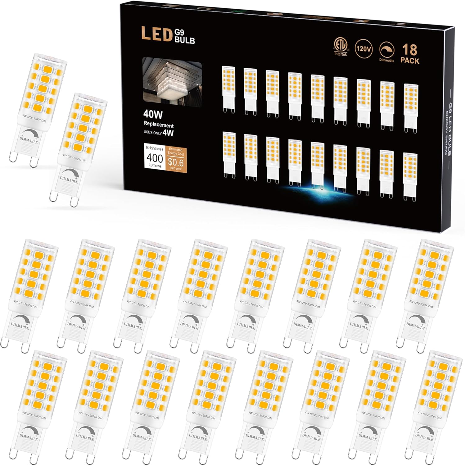 G9 LED Bulb Dimmable 40W Equivalent for Bright Lighting Needs
