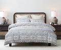 SLEEPBELLA Boho Chic Striped King Size Duvet Cover Set - 100% Cotton