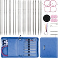 4.5-Inch Aluminum Lace Interchangeable Circular Knitting Needle Set