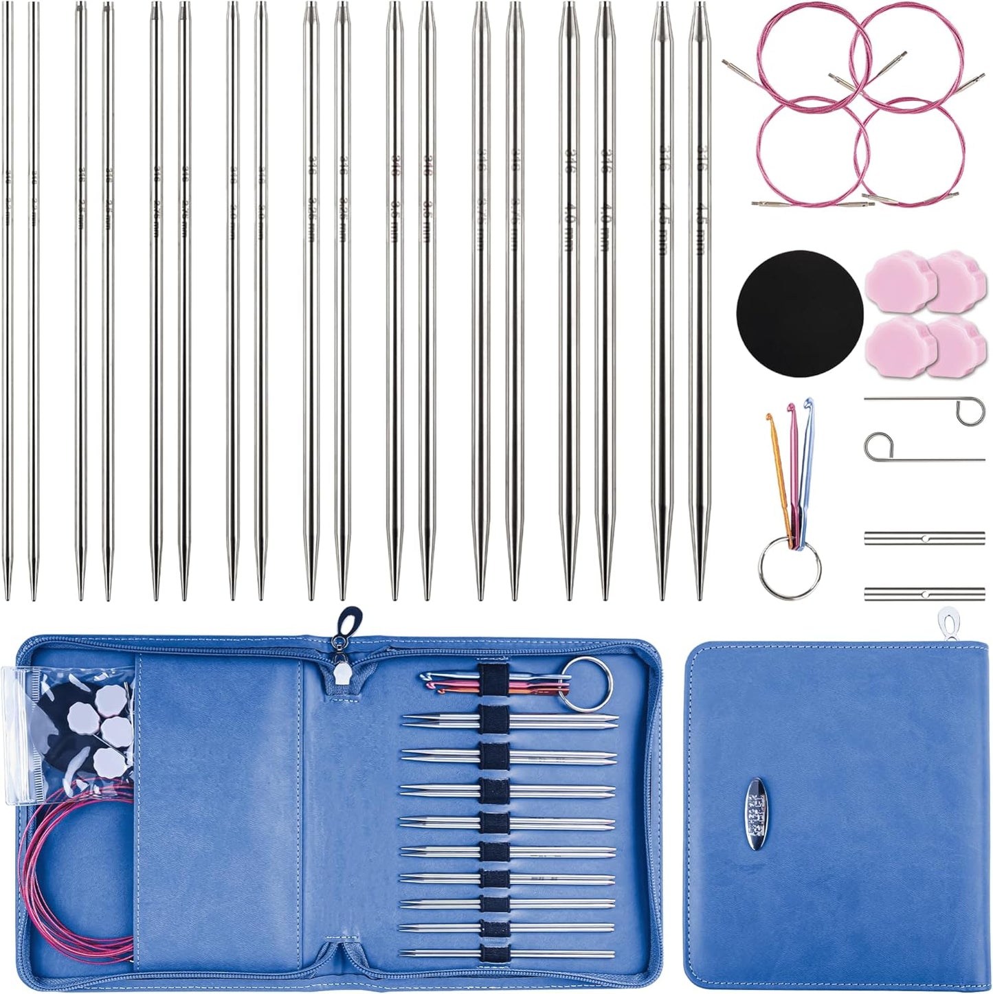 Froggod 4.5-Inch Aluminum Lace Interchangeable Knitting Needles
