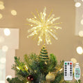Crystal Lighted Christmas Tree Star Topper - Starburst Topper