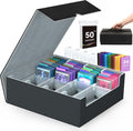 4-Row3200+ Trading Card Storage Box - Heavy Duty Card Organizer