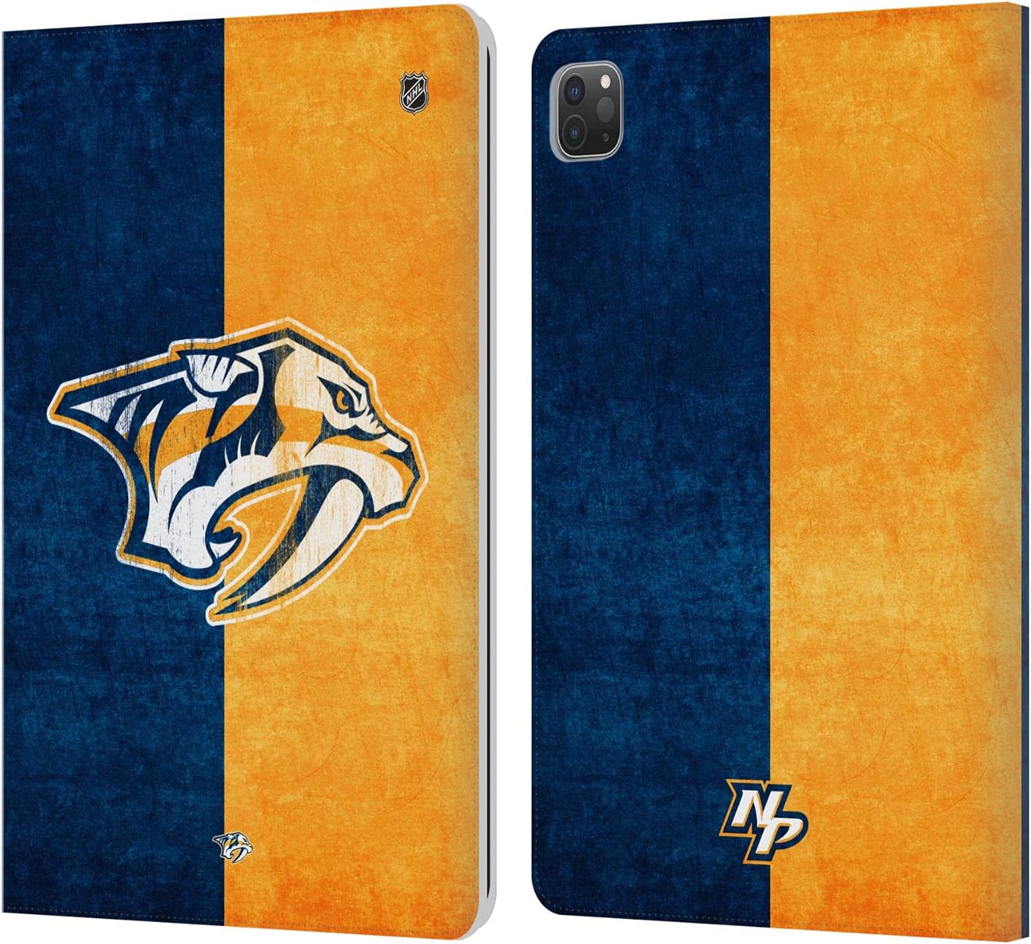 NHL Half Distressed Nashville Predators Leather Wallet Case for iPad