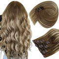 Sunny Hair Clip in Hair Extensions 20in - Natural Chestnut Balayage