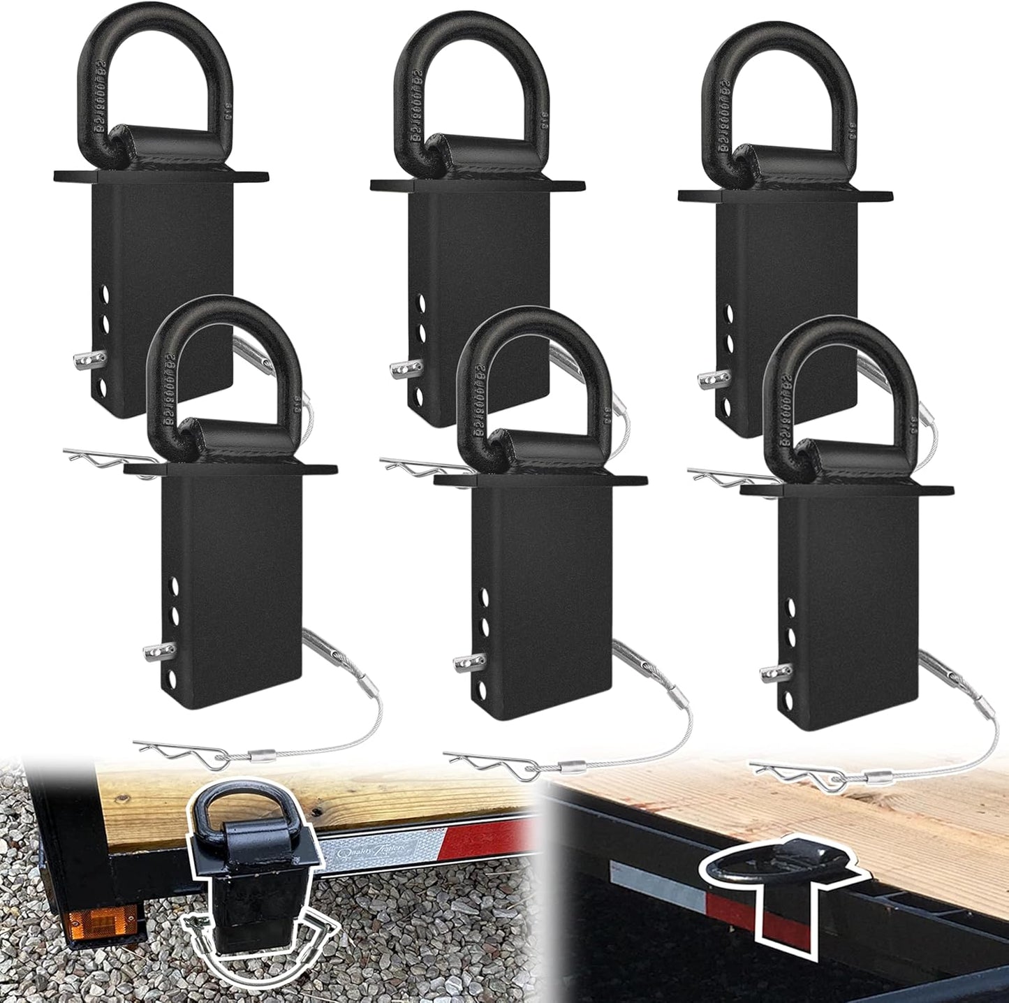 Heavy Duty D-Ring Tie Downs for Utility Trailers and Trucks