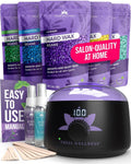 Tress Wellness Waxing Kit for Sensitive Skin - Black Purple Flower