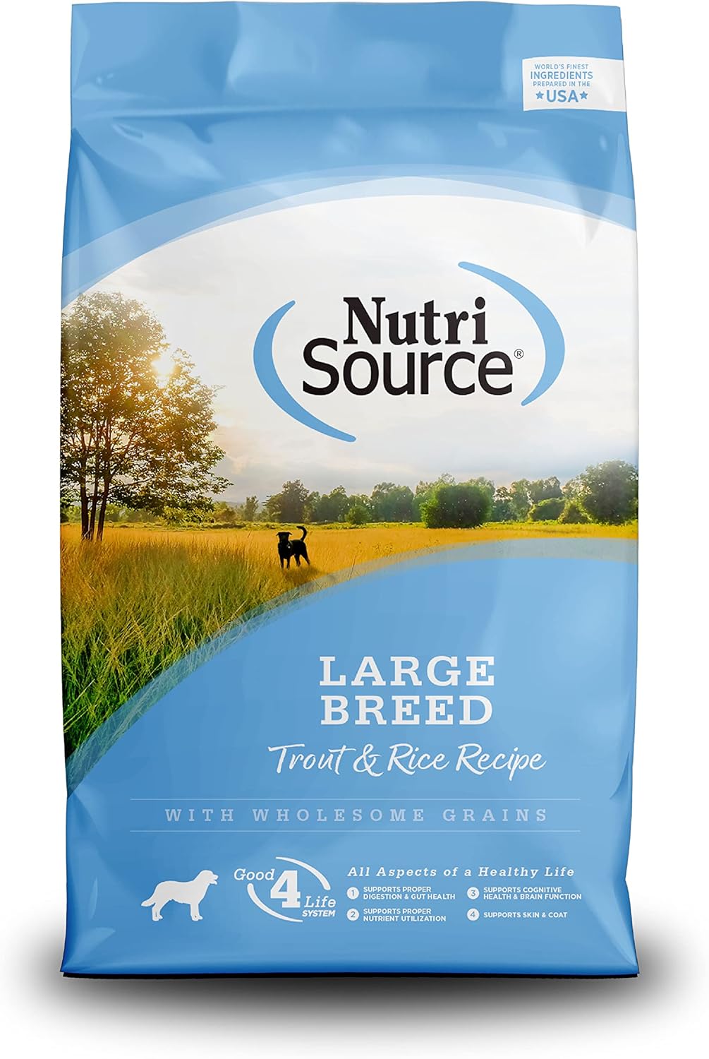NutriSource Dry Dog Food for Large Breeds, Trout and Rice 26LB