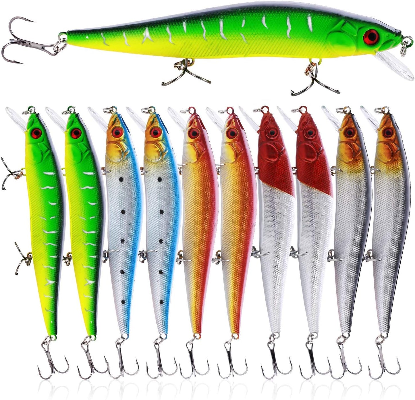 Sougayilang Large Hard Bait Minnow VIB Lure - Lifelike Swimbaits