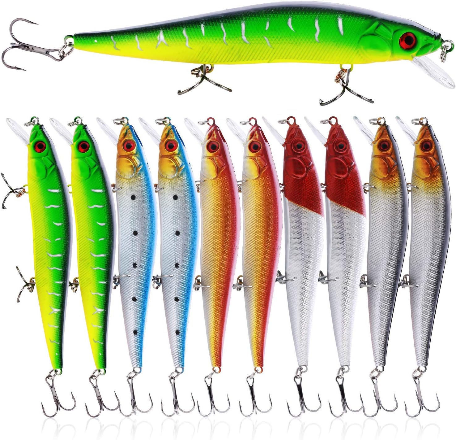 Sougayilang Large Hard Bait Minnow VIB Lure - Lifelike Swimbaits