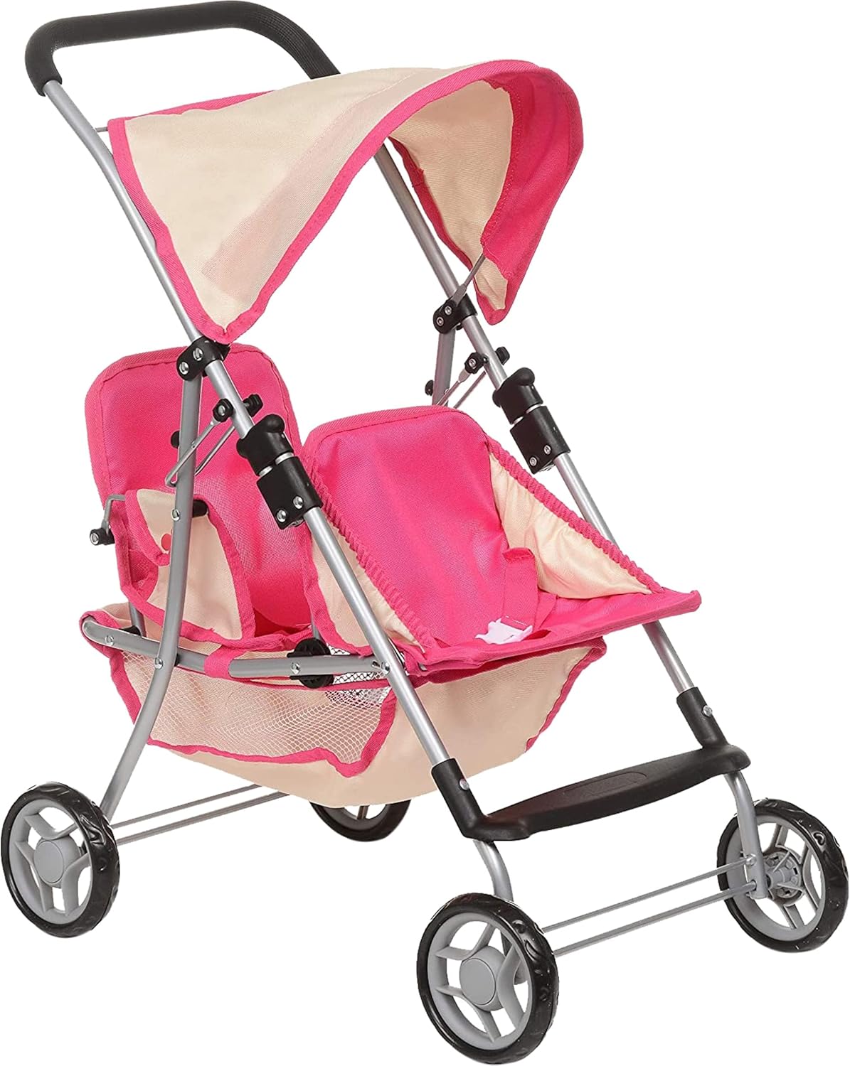Fash n kolor Twin Doll Double Stroller for Toddler Playtime