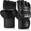 MMA Gloves for Men Women - Thickened Knuckle Pads, Wrist Support